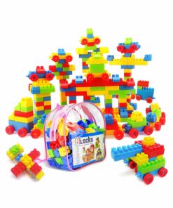 130 Pcs Building Toys for Toddlers, First Builders Building Blocks with Building Bag, Educational Assembly Toys Creative Kids Building Blocks for Children Boys and Girls Gift
