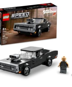 LEGO Speed Champions Fast & Furious 1970 Dodge Charger R_T 76912, Toy Muscle Car Model Kit for Kids, Collectible Set with Dominic Toretto Minifigure